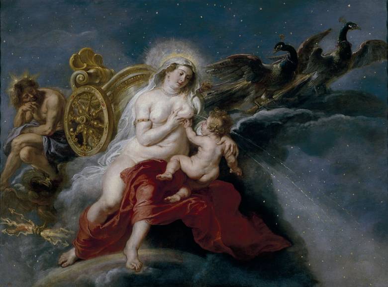 Peter Paul Rubens: A Tejút születése • Forrás: Wikipédia