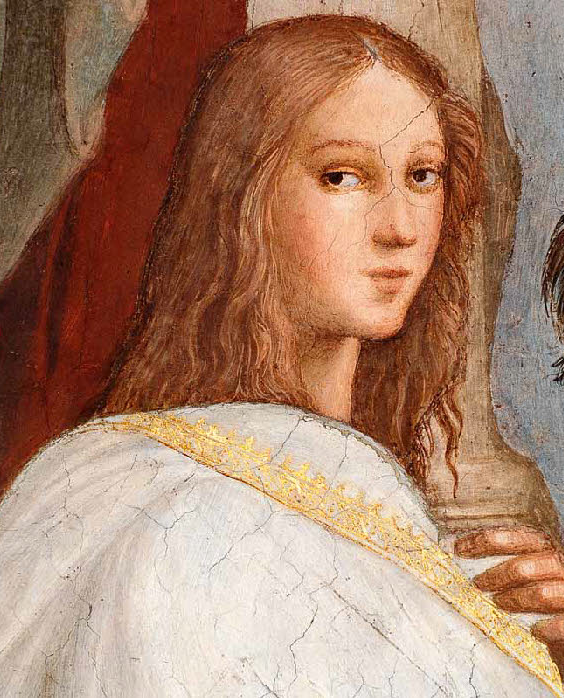 A 4. században élt Hüpatia egyiptomi filozófus, matematikus, csillagász volt
az ókor első ismert – boszorkánynak nyilvánított és kivégzett – női polihisztora (feltételezett arcképe Raffaello Az athéni iskola című freskóján, 1510)